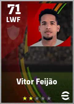 Vitor Feijao eFootball 2026 player card — 71 OVR LWF