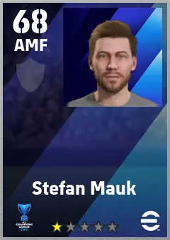 Stefan Mauk eFootball 2026 player card — 68 OVR AMF