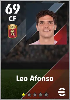 Leo Afonso eFootball 2026 player card — 69 OVR CF