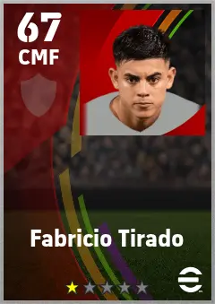 Fabricio Tirado eFootball 2026 player card — 67 OVR CMF