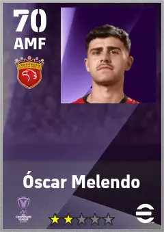 Oscar Melendo eFootball 2026 player card — 70 OVR AMF