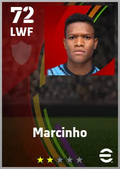 Marcinho eFootball 2026 player card — 71 OVR LWF