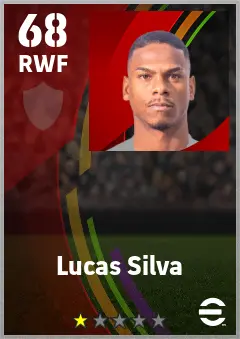 Lucas Silva eFootball 2026 player card — 68 OVR RWF