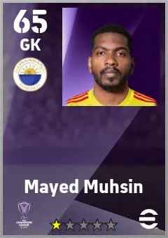 Mayed Muhsin eFootball 2026 player card — 65 OVR GK