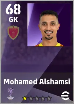 Mohamed Alshamsi eFootball 2026 player card — 68 OVR GK