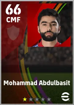 Mohammad Abdulbasit eFootball 2026 player card — 66 OVR CMF