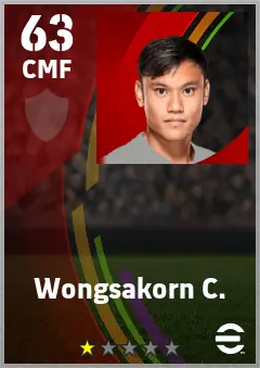 Wongsakorn C. eFootball 2026 player card — 63 OVR CMF