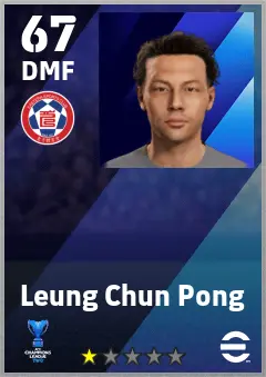Leung Chun Pong eFootball 2026 player card — 67 OVR DMF