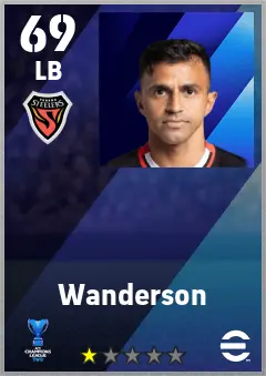 Wanderson eFootball 2026 player card — 69 OVR LB