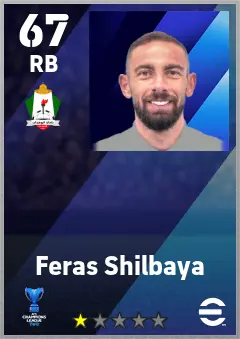 Feras Shilbaya eFootball 2026 player card — 67 OVR RB