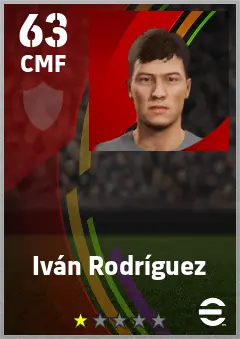 Ivan Rodriguez eFootball 2026 player card — 63 OVR CMF