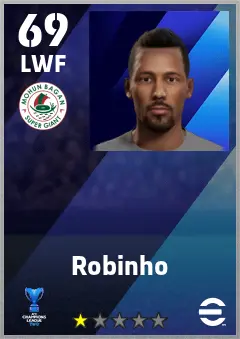 Robinho eFootball 2026 player card — 69 OVR LWF