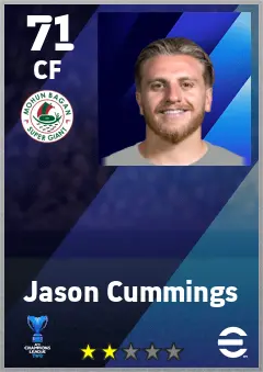 Jason Cummings eFootball 2026 player card — 71 OVR CF