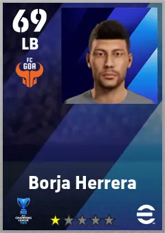 Borja Herrera eFootball 2026 player card — 69 OVR LB