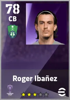Roger Ibanez eFootball 2026 player card — 78 OVR CB