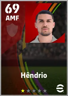 Hendrio eFootball 2026 player card — 69 OVR AMF