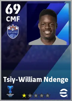 Tsiy-William Ndenge eFootball 2026 player card — 69 OVR CMF