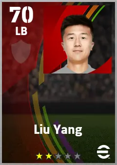 Liu Yang eFootball 2026 player card — 70 OVR LB