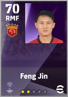 Feng Jin eFootball 2026 player card — 70 OVR RMF