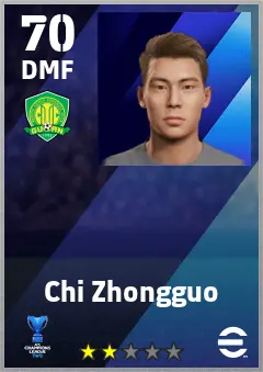 Chi Zhongguo eFootball 2026 player card — 70 OVR DMF