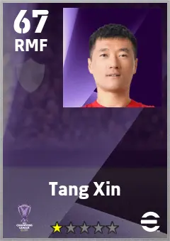 Tang Xin eFootball 2026 player card — 67 OVR RMF