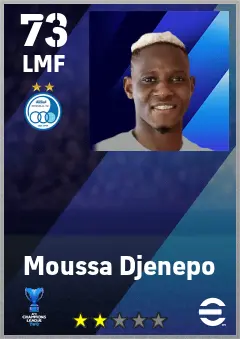 Moussa Djenepo eFootball 2026 player card — 73 OVR LMF