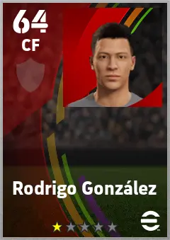 Rodrigo Gonzalez eFootball 2026 player card — 64 OVR CF