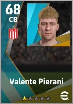 Valente Pierani eFootball 2026 player card — 68 OVR CB