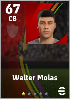 Walter Molas eFootball 2026 player card — 67 OVR CB