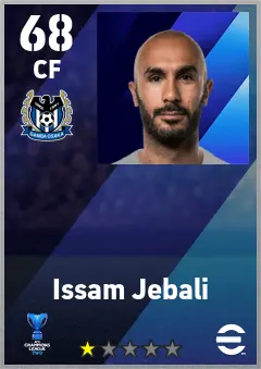 Issam Jebali eFootball 2026 player card — 70 OVR CF