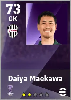 Daiya Maekawa eFootball 2026 player card — 73 OVR GK