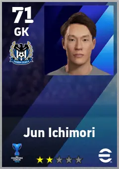 Jun Ichimori eFootball 2026 player card — 70 OVR GK