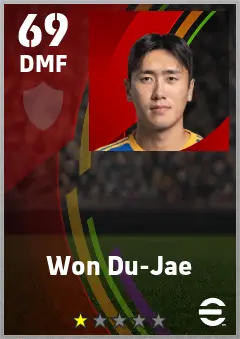 Won Du-Jae eFootball 2026 player card — 69 OVR DMF