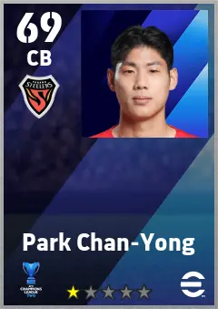 Park Chan-Yong eFootball 2026 player card — 69 OVR CB