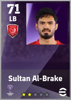 Sultan Al-Brake eFootball 2026 player card — 71 OVR LB