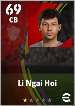Li Ngai Hoi eFootball 2026 player card — 69 OVR CB