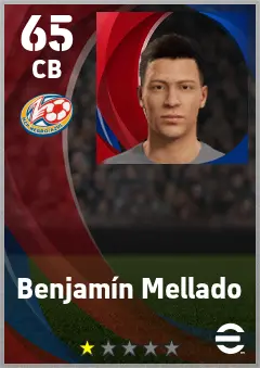 Benjamin Mellado eFootball 2026 player card — 65 OVR CB