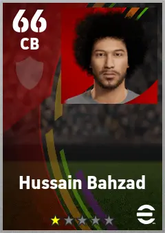 Hussain Bahzad eFootball 2026 player card — 66 OVR CB