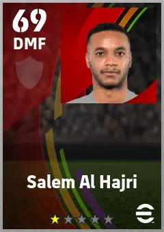 Salem Al Hajri eFootball 2026 player card — 69 OVR DMF