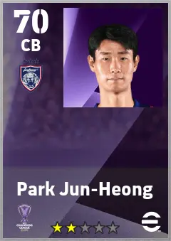 Park Jun-Heong eFootball 2026 player card — 70 OVR CB