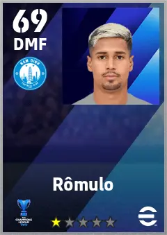 Romulo eFootball 2026 player card — 69 OVR DMF