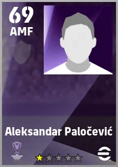 Aleksandar Palocevic eFootball 2026 player card — 69 OVR AMF