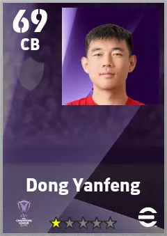 Dong Yanfeng eFootball 2026 player card — 69 OVR CB
