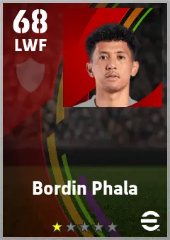 Bordin Phala eFootball 2026 player card — 68 OVR LWF