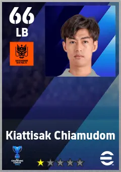 Kiattisak Chiamudom eFootball 2026 player card — 66 OVR LB