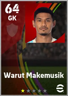 Warut Makemusik eFootball 2026 player card — 64 OVR GK