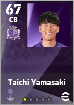 Taichi Yamasaki eFootball 2026 player card — 67 OVR CB