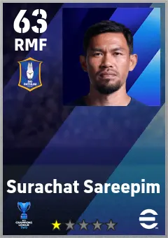 Surachat Sareepim eFootball 2026 player card — 63 OVR RMF