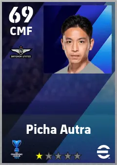 Picha Autra eFootball 2026 player card — 69 OVR CMF