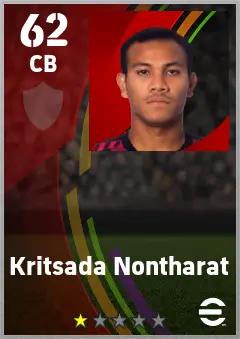 Kritsada Nontharat eFootball 2026 player card — 62 OVR CB